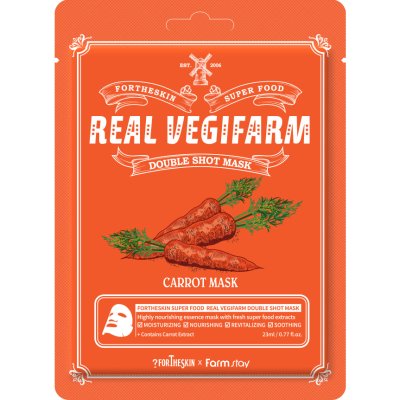 FORTHESKIN Super Food Real Vegifarm Double Shot Mask Carrot