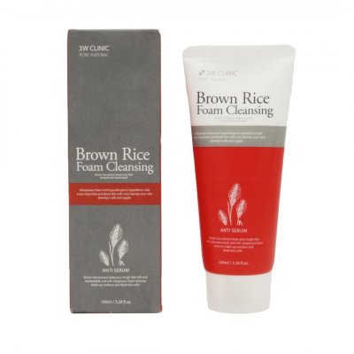 3W CLINIC Brown Rice Foam Cleansing
